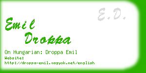 emil droppa business card